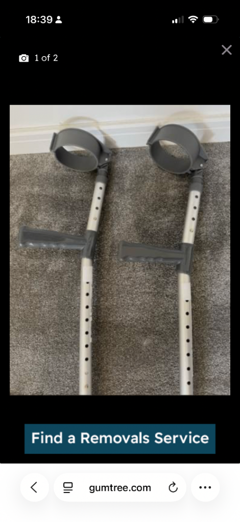 Pair of Adjustable Crutches – Good Condition
