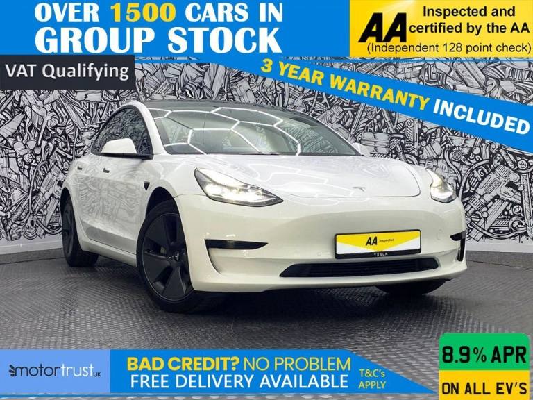 2021 Tesla Model 3 Standard Range Plus Saloon 4dr Electric Auto RWD (241 bhp) Saloon ELECTRIC Aut...
