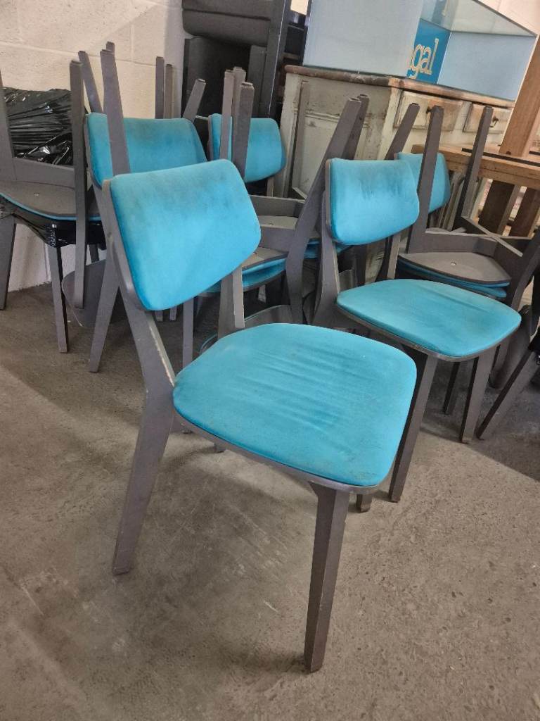 Restaurant chairs and oak wood tables 