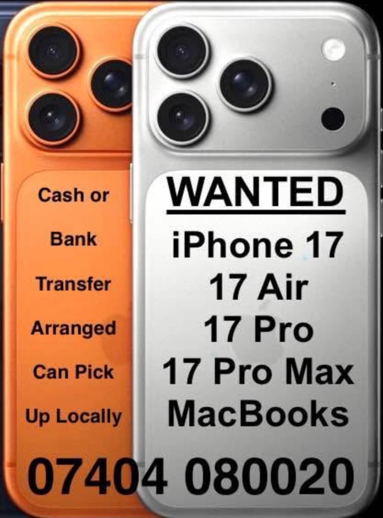 📱W:A:N:T:E:D📱iPhone 14, 15, 16, 17 series, 17 Air, 17 Pro, 17 Pro Max.