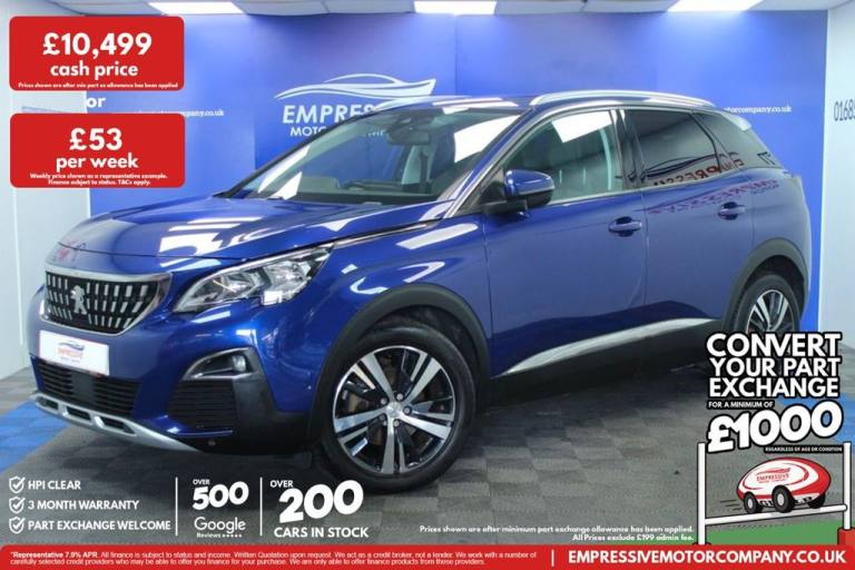 2018 68 PEUGEOT 3008 1.5 BLUEHDI ALLURE SUV 5DR DIESEL MANUAL EURO 6 (S/S) (130 