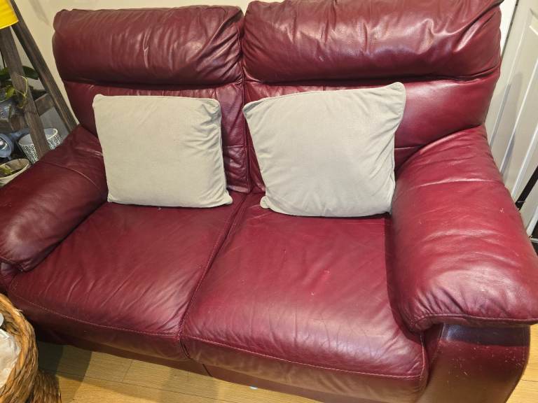 Red Leather Sofa, FREE
