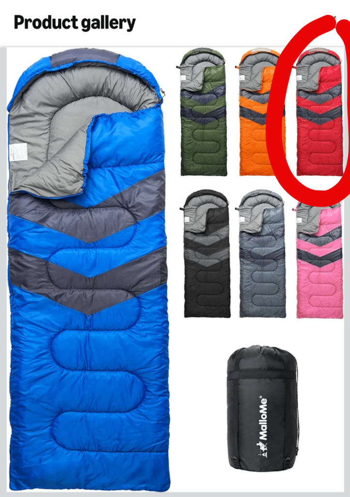 MalloMe Everyday 3 Season Sleeping Bag - Red