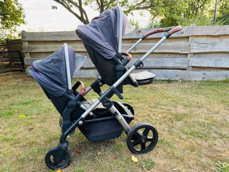 image for Sliver Cross Tandem Pushchair