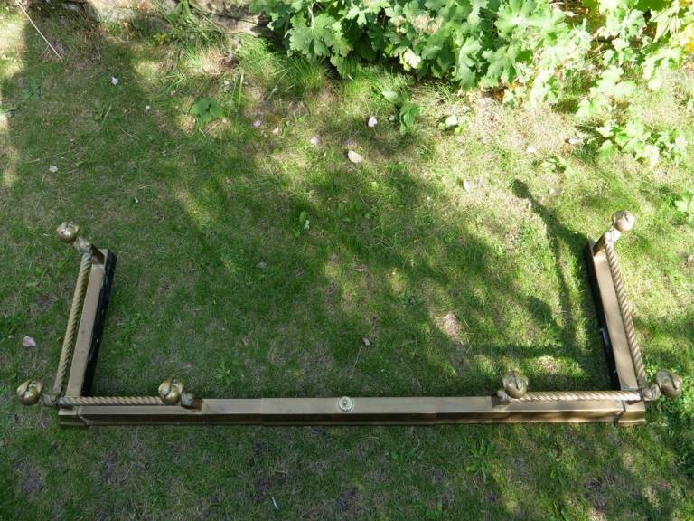 Brass Fireplace Fender Extendable - Good Condition