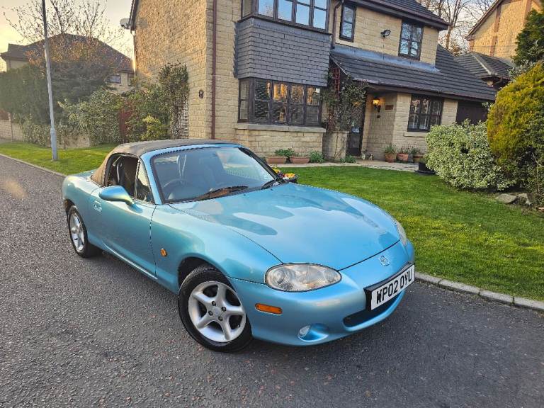 ★MAZDA MX-5 1.8vvt ★50K MILES! STUNNING EXAMPLE! RARE CRYSTAL BLUE COLOUR MX5 ROADSTER 146BHP 