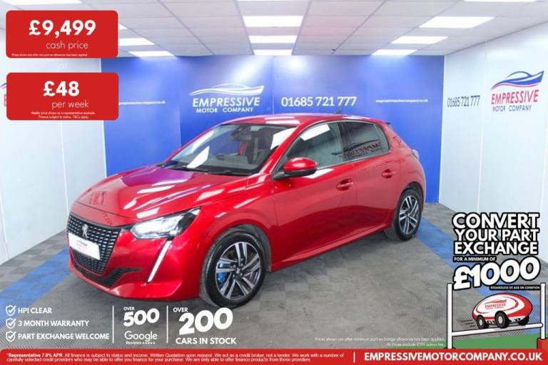 2021 21 PEUGEOT 208 1.2 PURETECH ALLURE HATCHBACK 5DR PETROL MANUAL EURO 6 (S/S)