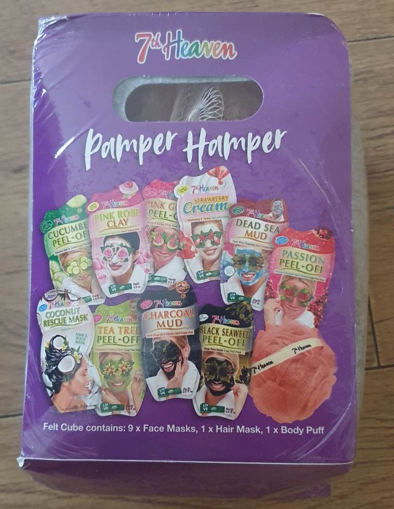 7th Heaven Pamper Hamper 9x Face Masks 1x Hair 1x Body Puff BRAND NEW