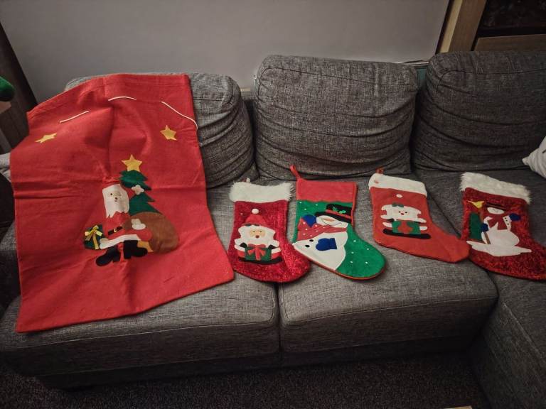 4 Christmas stocking and a sack