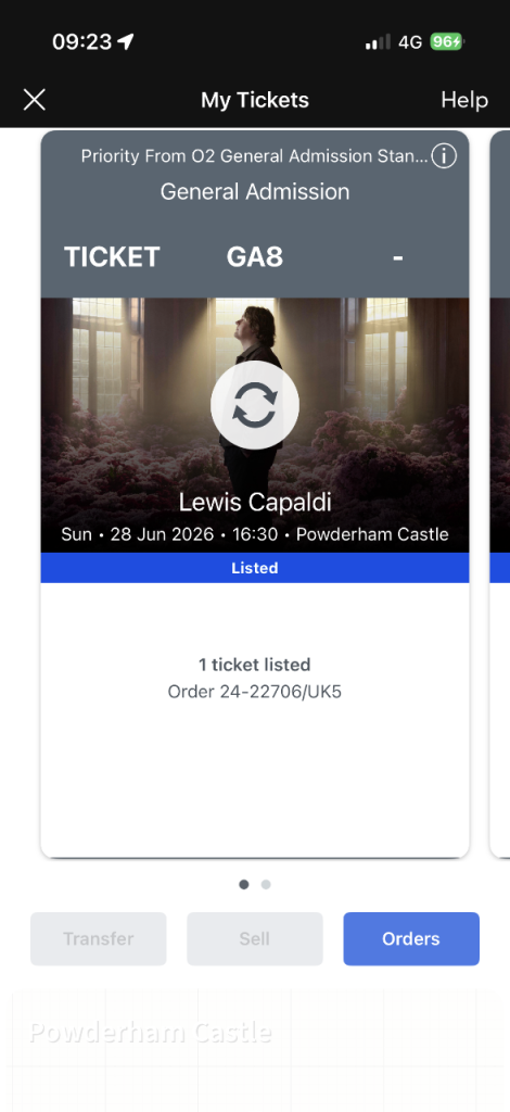 Lewis Capaldi Tickets x 2 Powerham Castle Sunday 28.06