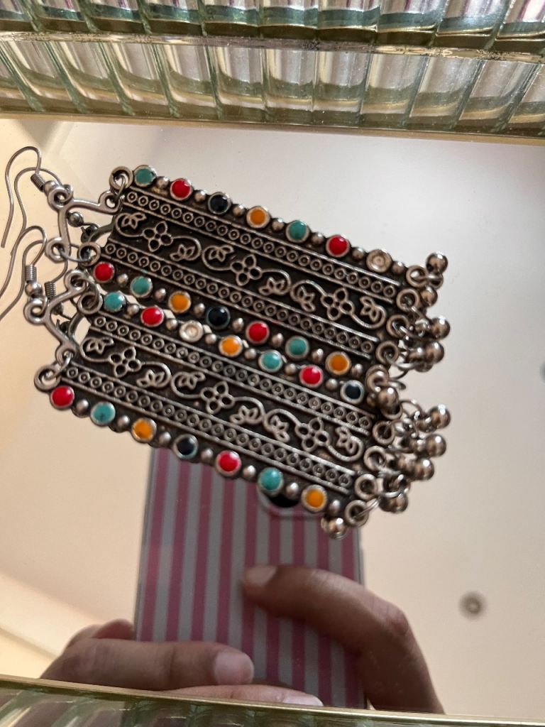 Multicoloured Stone Drop Earrings – As Good As New