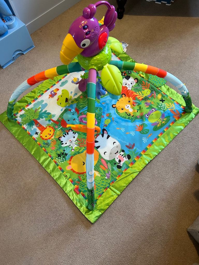 Fisher-Price Rainforest Music & Lights Deluxe Gym – Good Condition for Sale