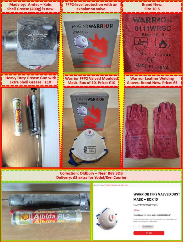 Heavy Duty Grease Gun or Warrior Leather Welding Gloves