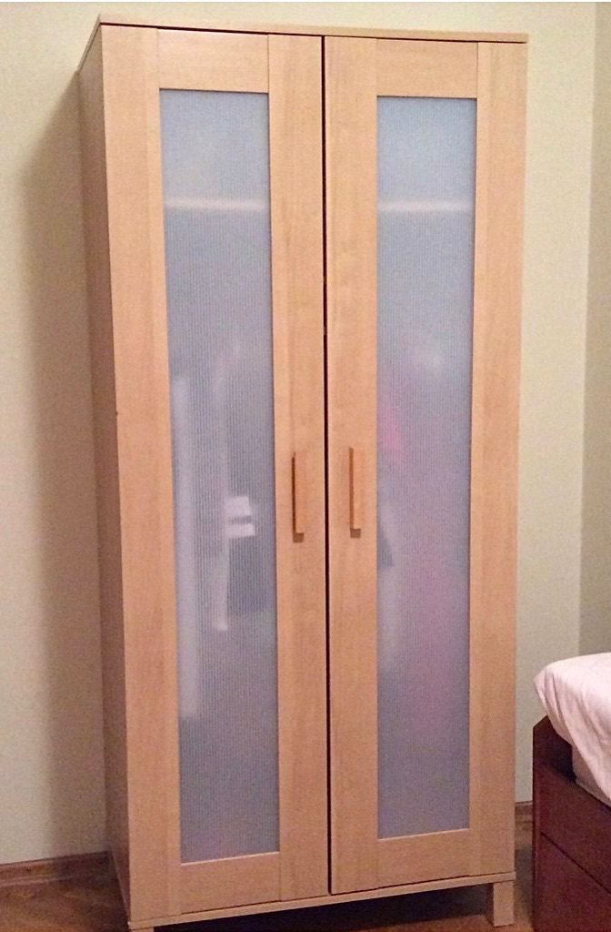 Ikea Brimnes Wood Double Wardrobe Kids Child Teenager Student Landlord Rental B&B 