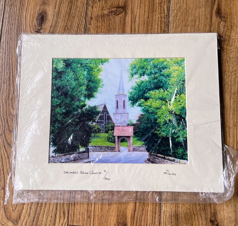 Limited Edition Print "Drumbeeg Church" by P. Willis – As Good As New