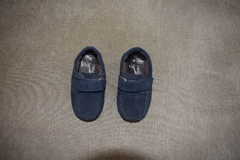 New Next Signature Size 4 Infant Boys Suede Leather Loafers Shoe