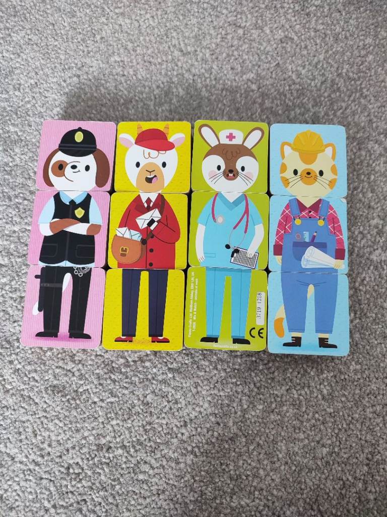 Fiesta Magnetic Mix 'n' Match Animals at Work Puzzle – age 3 +