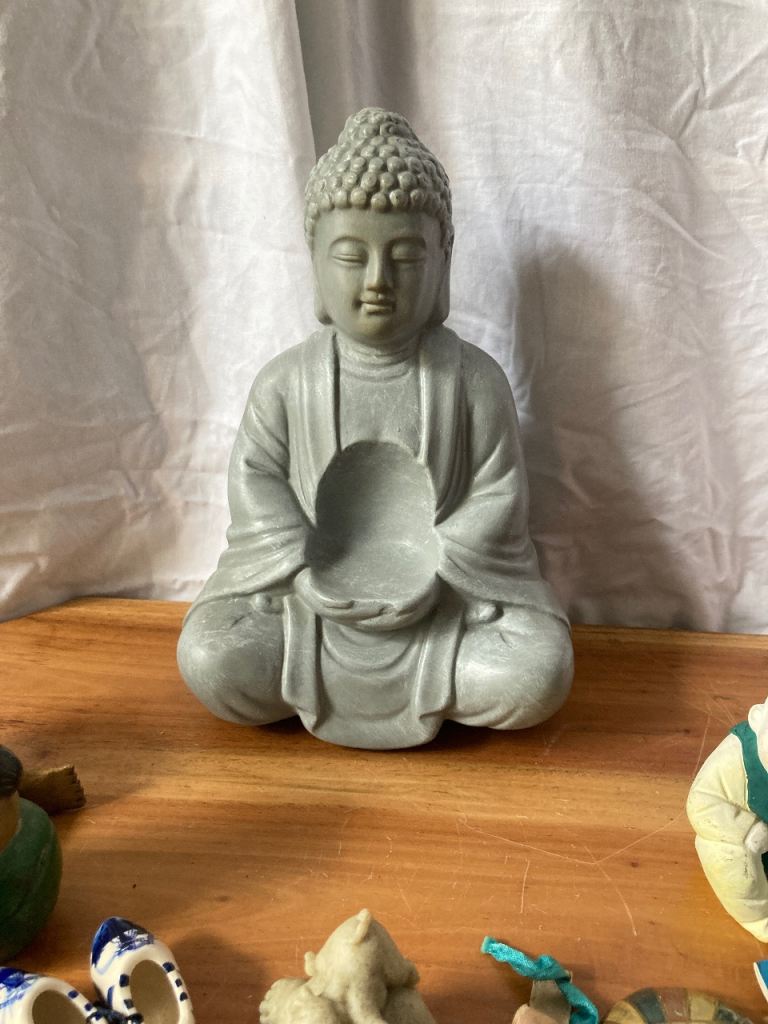 Grey Buddha Statue Ornament –Very Good Condition