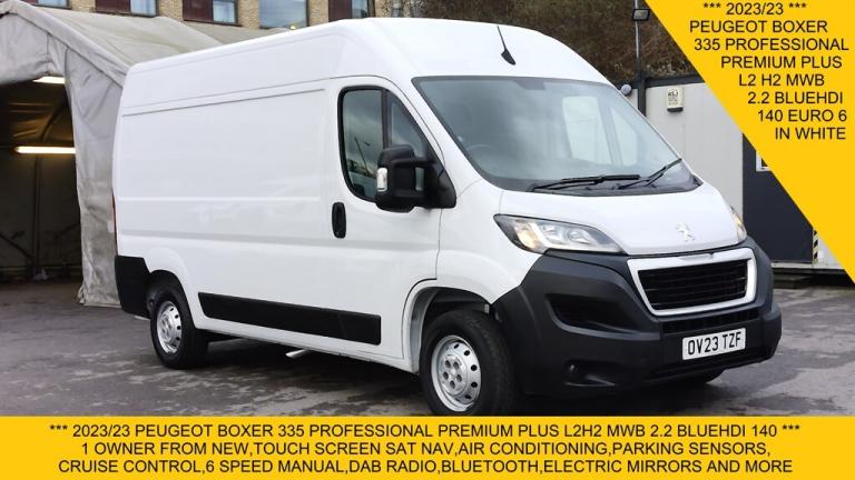 2023 Peugeot Boxer 335 PROFESSIONAL PREMIUM PLUS L2H2 MWB 2.2 140 WITH SAT NAV,AIR CONDITIONIN Pa...