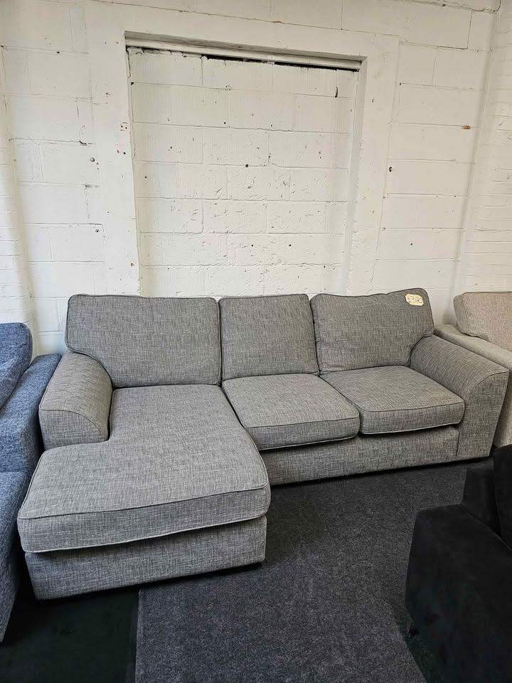Grey 3 seater corner sofa Next Stamford with chaise