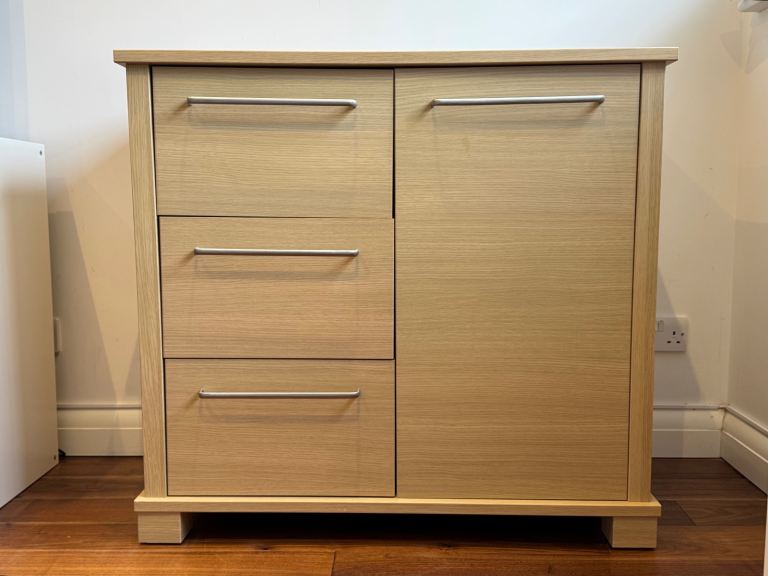 Used Mamas and Papas Dresser with 3 draws and cupboard 