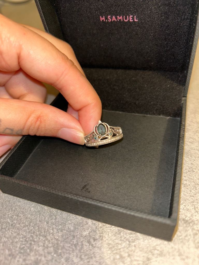 Blue topaz carriage ring 