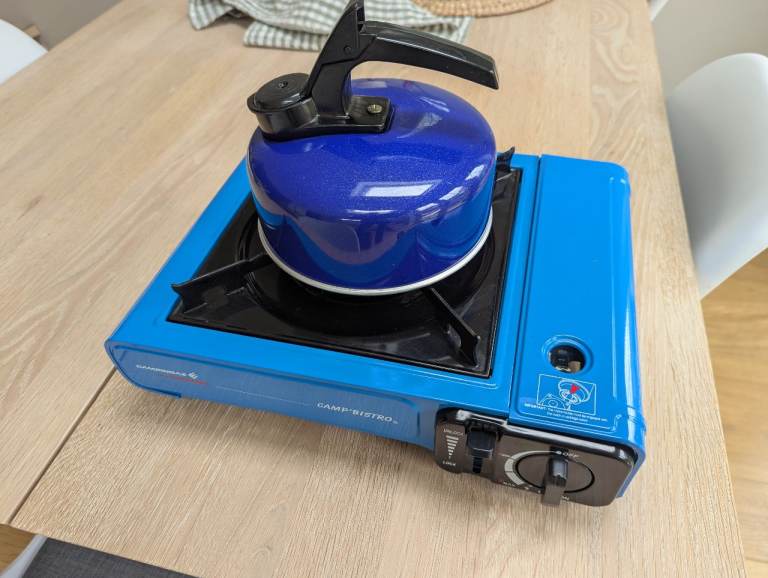 Camping stove and kettle