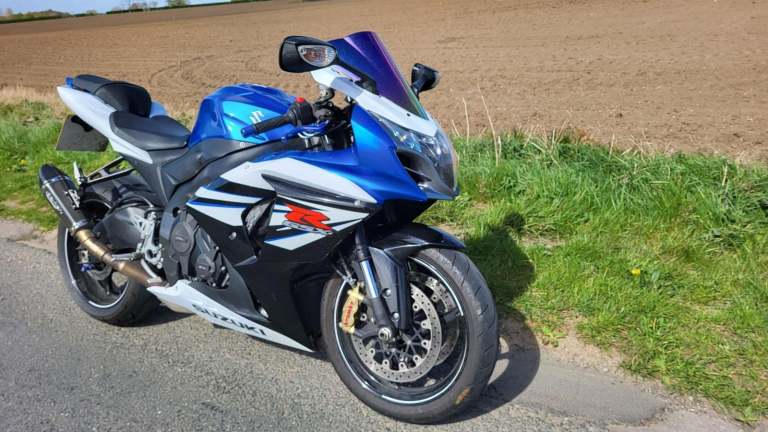 2014 14 SUZUKI GSXR 1000 L4 GSXR1000 SUPERBIKE SPORT BLUE  WHITE HPI CLEAR