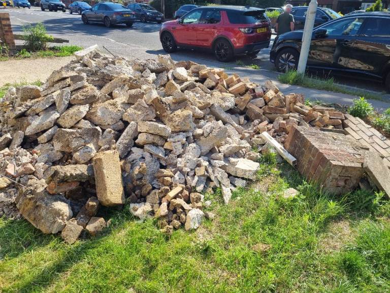 Free concrete rubble. Collect by sunday 21st june