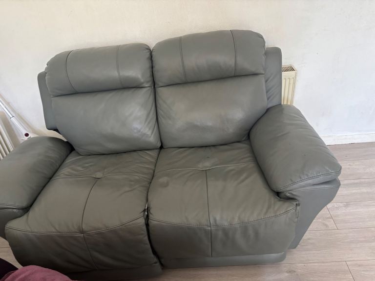 Two seater Grey electric recliner sofa 