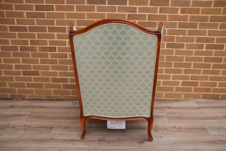 Wesley Barrell French Wingback Armchair with Footstool (UK Delivery)