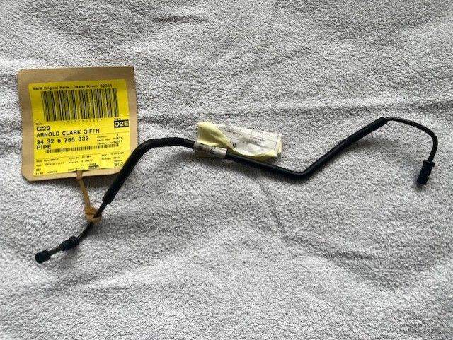 Brand New Genuine BMW E39 Brake Pipe Rubber Covered ABS Unit To Brake Master Cylinder