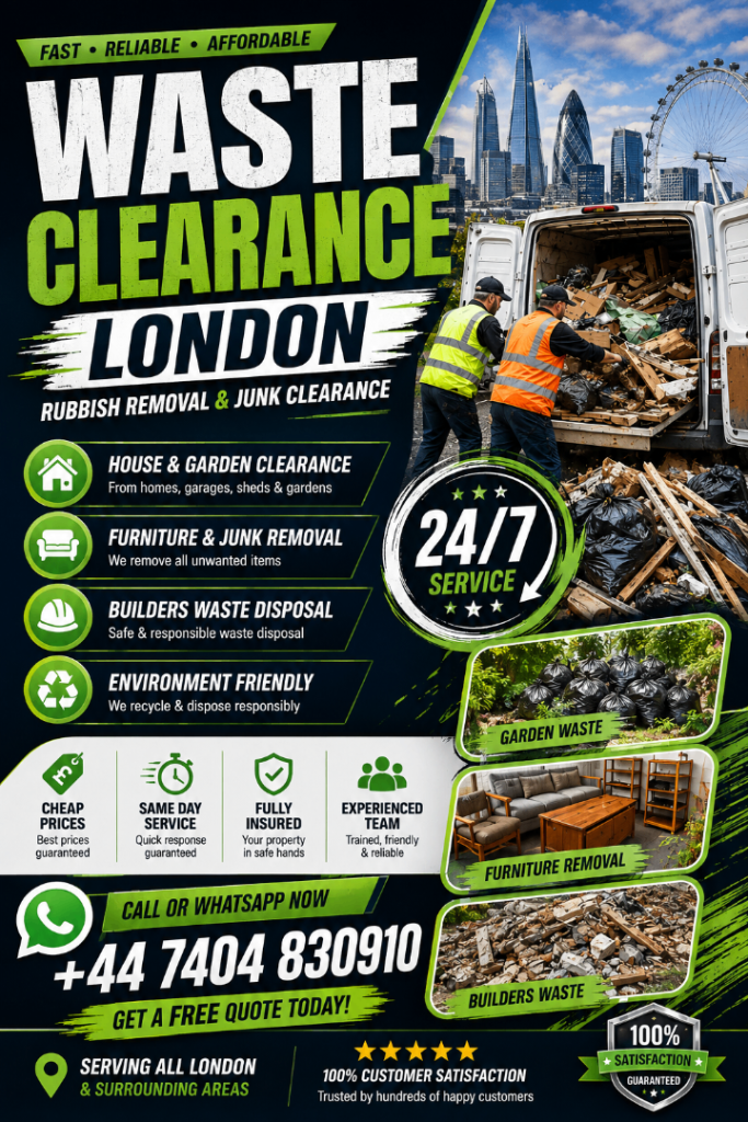 Waste Clearance London | Same Day Rubbish Removal | House, Garden & Builders Waste | Free Quote