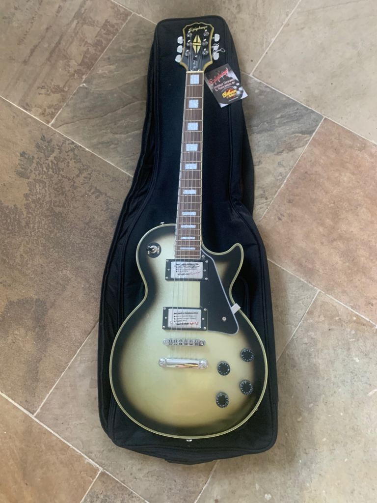 image for Epiphone les Paul copy in silver burst guitar