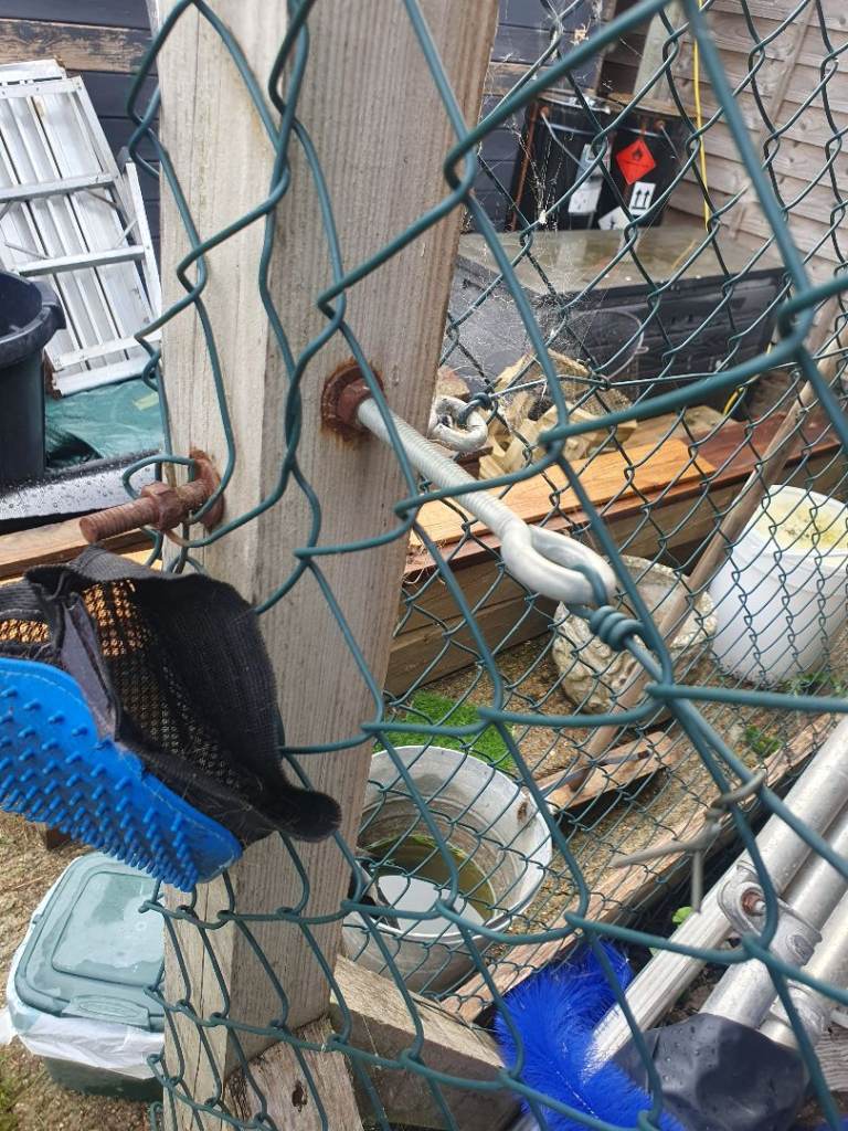 Chain link fencing