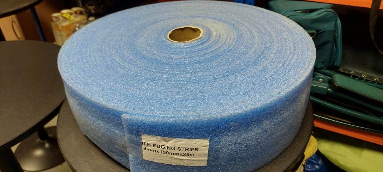 3 rolls Underfloor Heating Edge Insulation 150mm x 8mm x 25m brand new