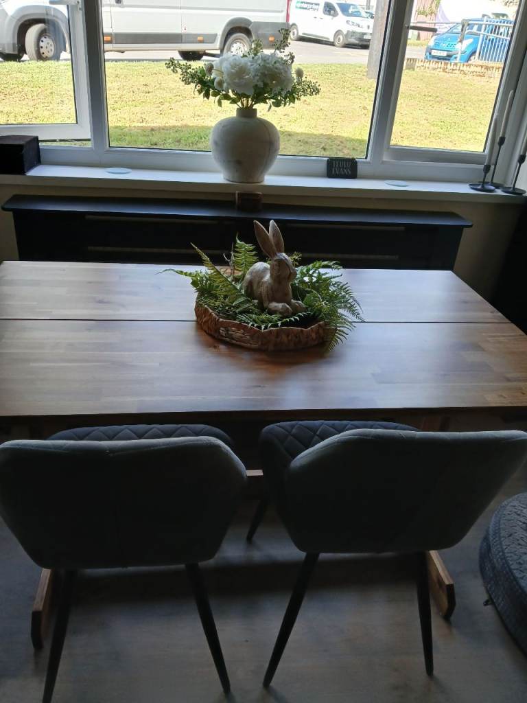 Dining table,bench & 2 chairs