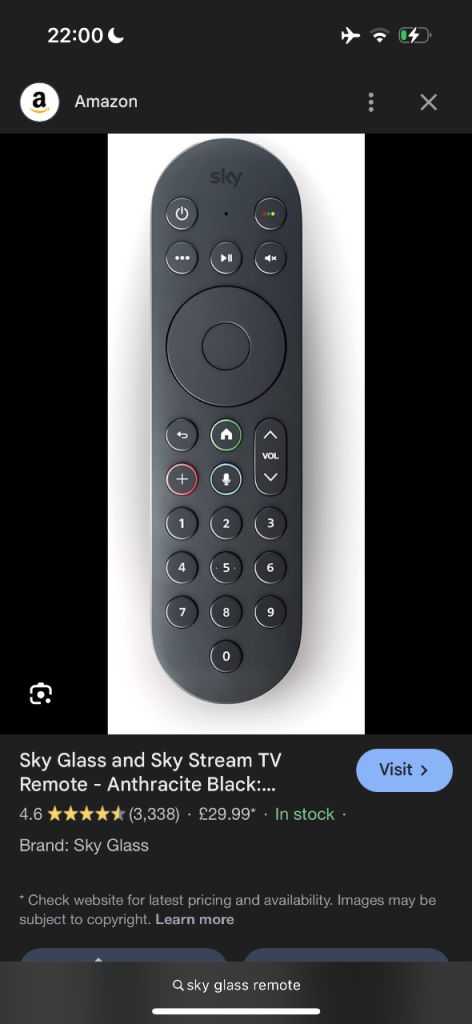 Extra sky remote not neede 
