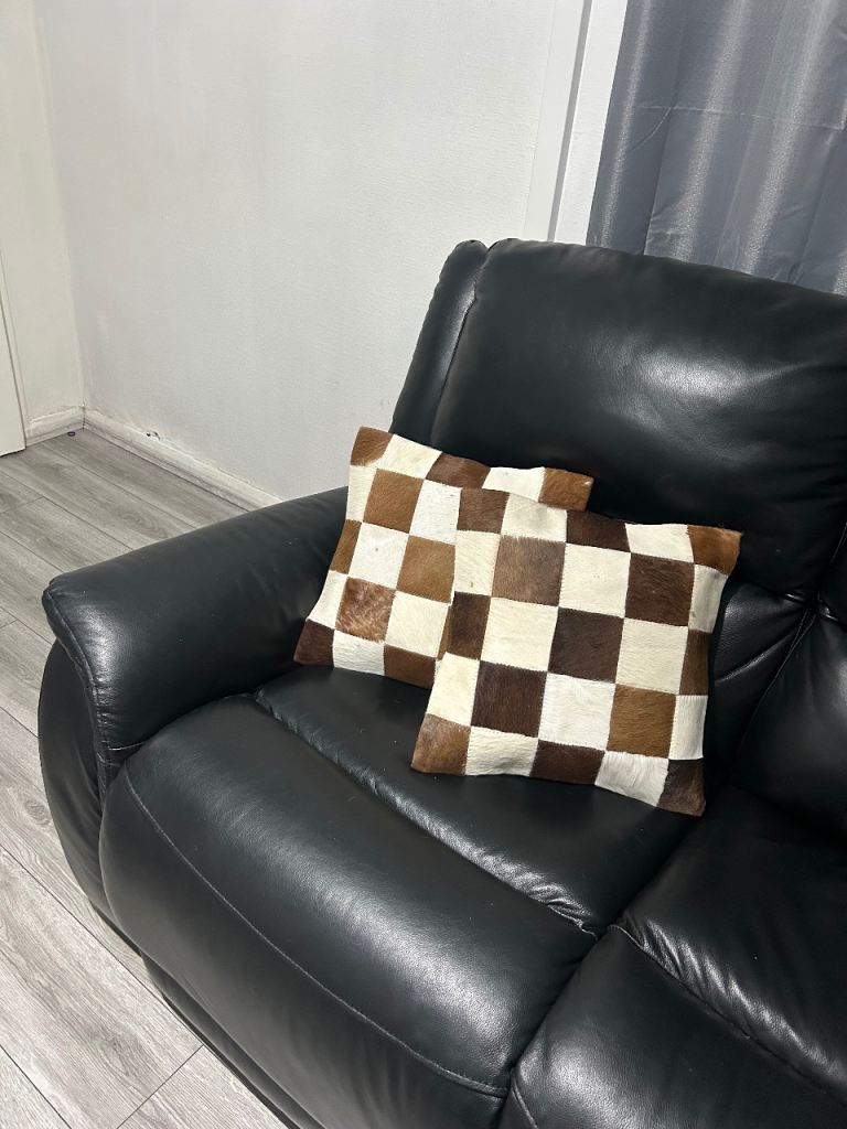 Real cow hide cushion pack of 2 