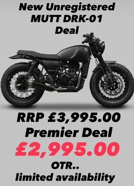 New Unregistered Mutt DRK01 125CC Motorcycle 