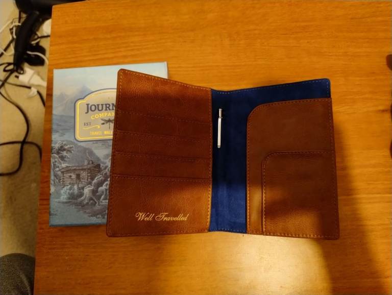 Ted Baker Travel Wallet & Pen Gift Set – “Journey Companion”