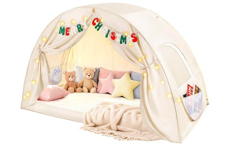 Kids Indoor Play Tent / Bed Canopy - Cream White