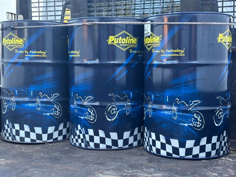 Oil drum empty fire bin bbq 