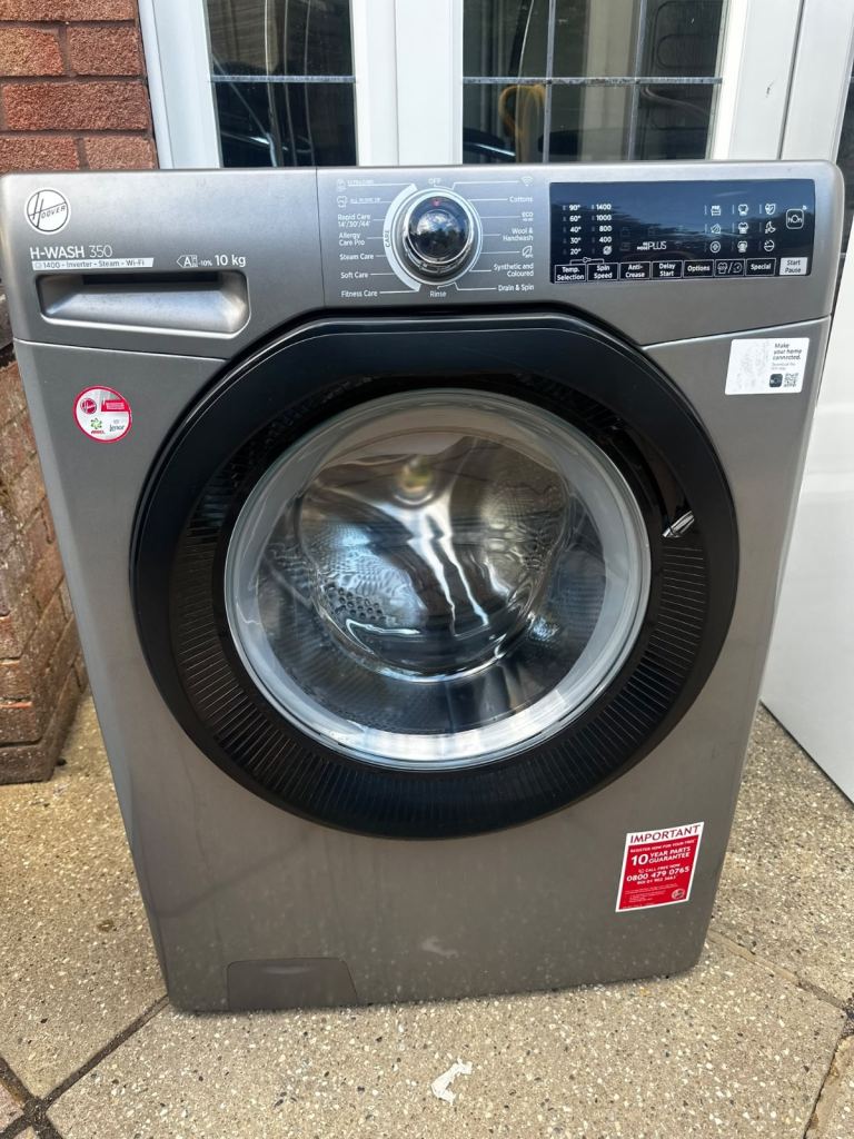 With 12 months warranty 👍 Hoover H-WASH 350 Washing Machine – 10kg Capacity, Good Condition