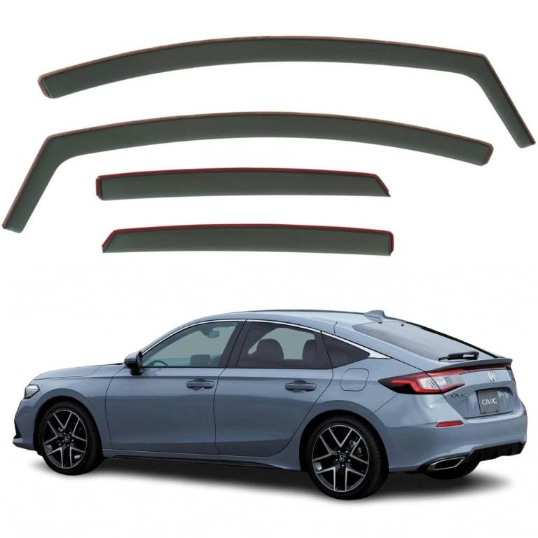 4pcs Wind Deflectors For HONDA CIVIC 5-door Hatchback 2022/2023/2024/2025
