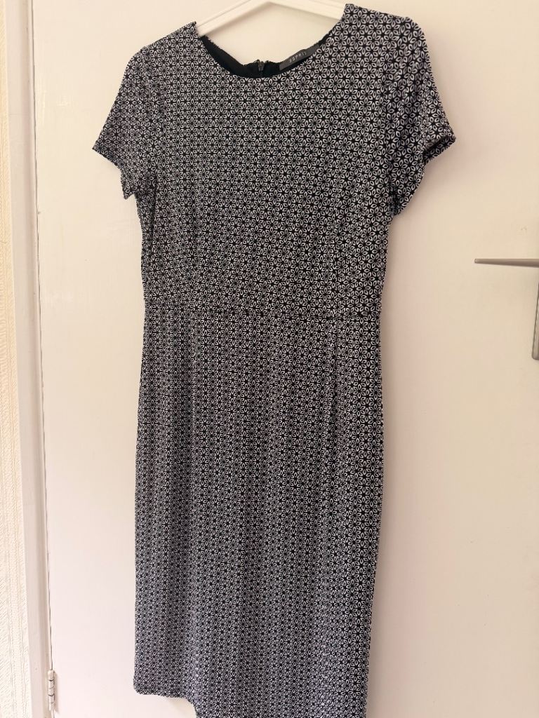 Esprit Geometric Print Dress - Work/Party - Size UK 10-12
