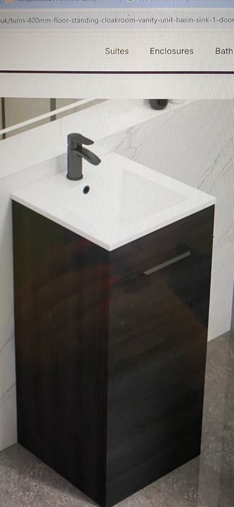 400mm vanity unit and sink 