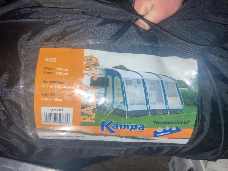 Kampa rally 390 caravan motorhome awning