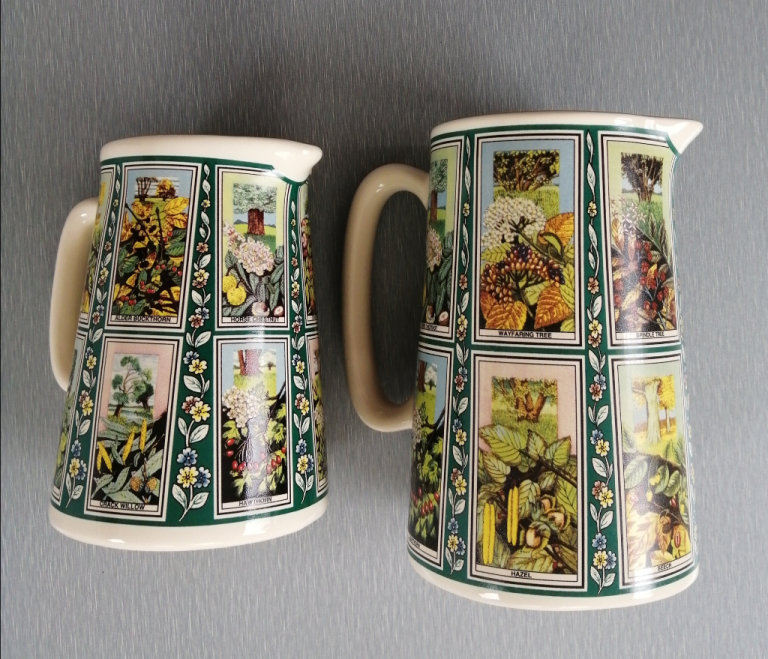 2 Ringtons Ceramic Jugs.  A 1 Pint & a 3/4 Pint.