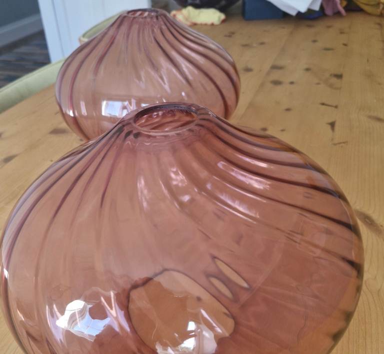 Pair of Next Pink Freya Easy Fit Lamp Shades